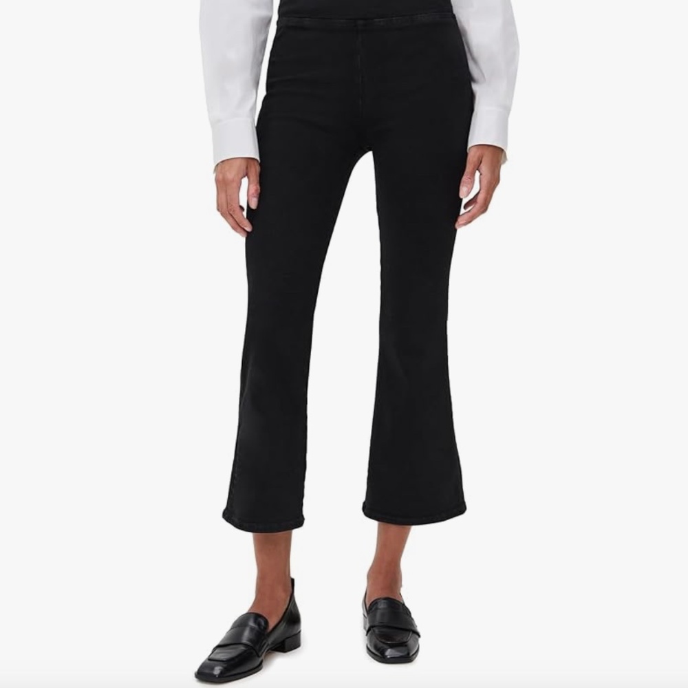 FRAME Jetset Crop Mini-Boot High-Rise Black Pants Size 1 NWT